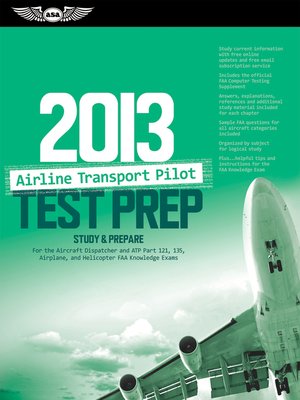 cover image of Airline Transport Pilot Test Prep 2013